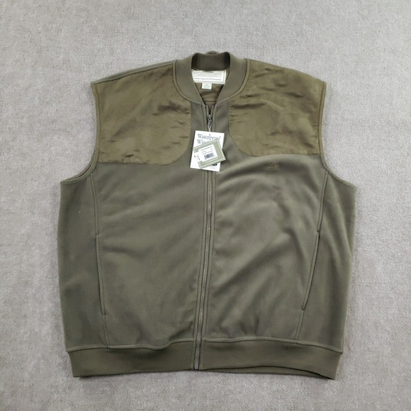 Boyt Harness Company Vest Men‎ 3XL Green Fleece Full Zip Shoulder Patch Shooting